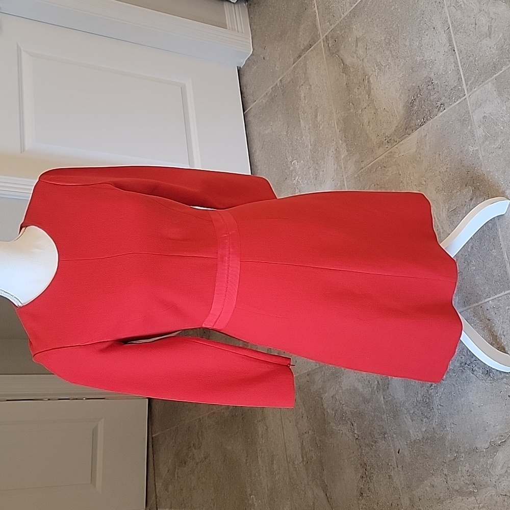 J.Crew red orange ribbon waist dress size 2